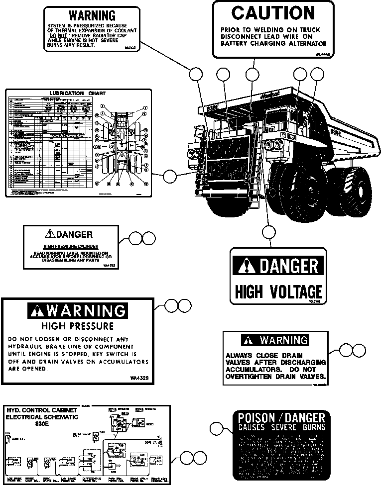 DECAL, "HAULPAK" - LEFT FRONT BODY WB2307 KOMATSU