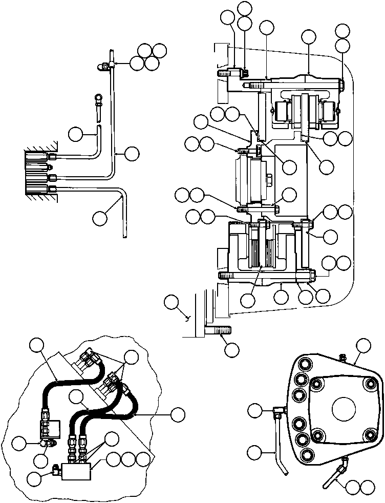 TUBE - TO PARKING BRAKE ASSM TZ4606 KOMATSU