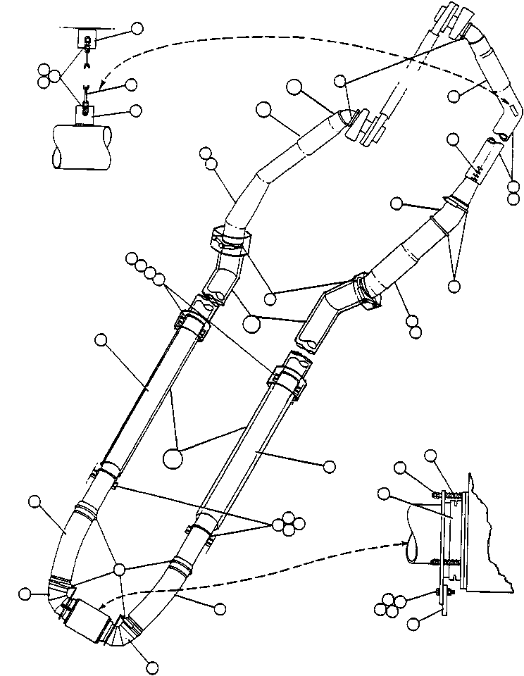 SUPPORT, TUBE TM6598 KOMATSU