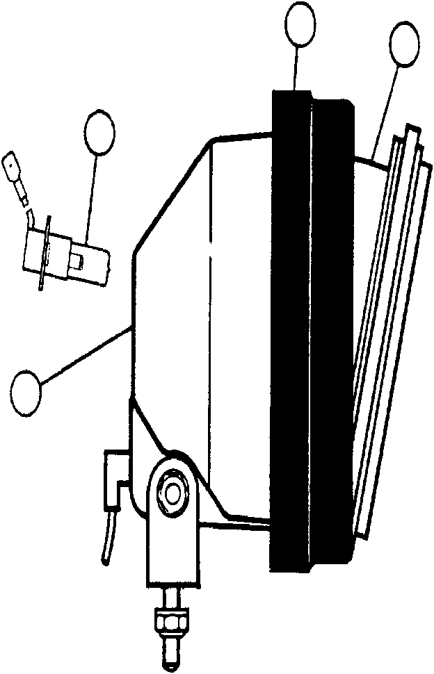 LENS/RELFECTOR (4) AK1040 KOMATSU