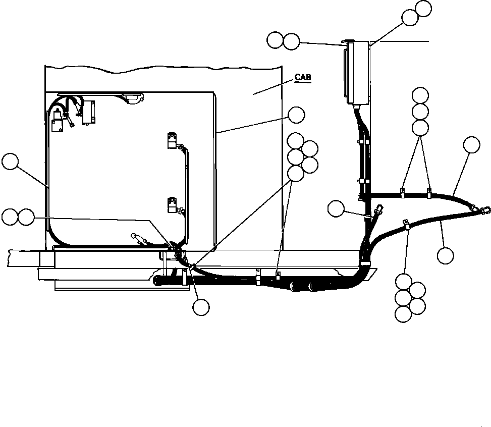 HARNESS, SHIFT CONSOLE YA1563 KOMATSU