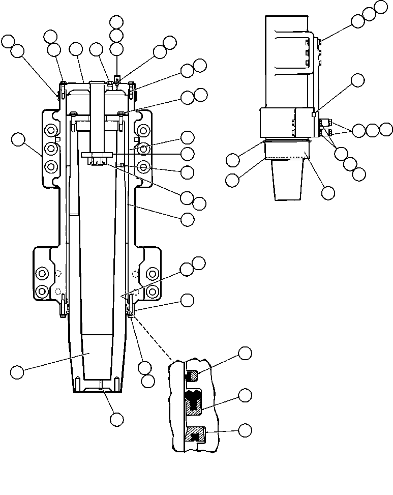 SEAL, ROD BUFFER - 13" PB7121 KOMATSU