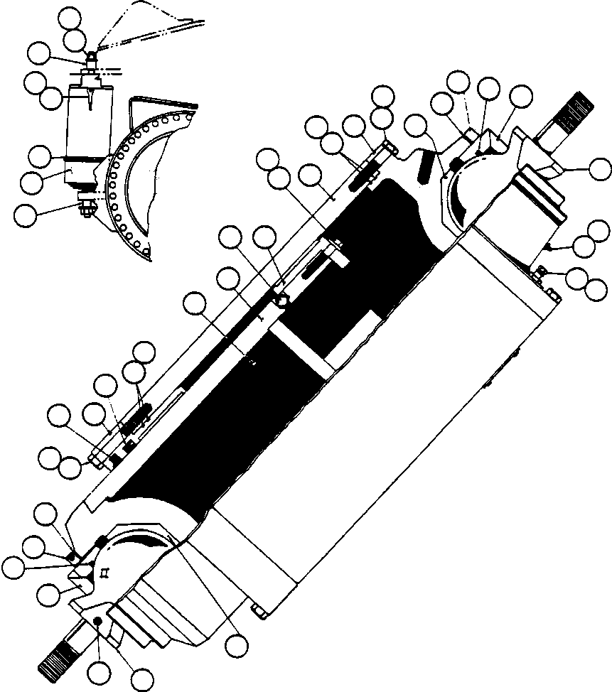 SPACER (BOTTOM OF SUSPENSION) TY8932 KOMATSU