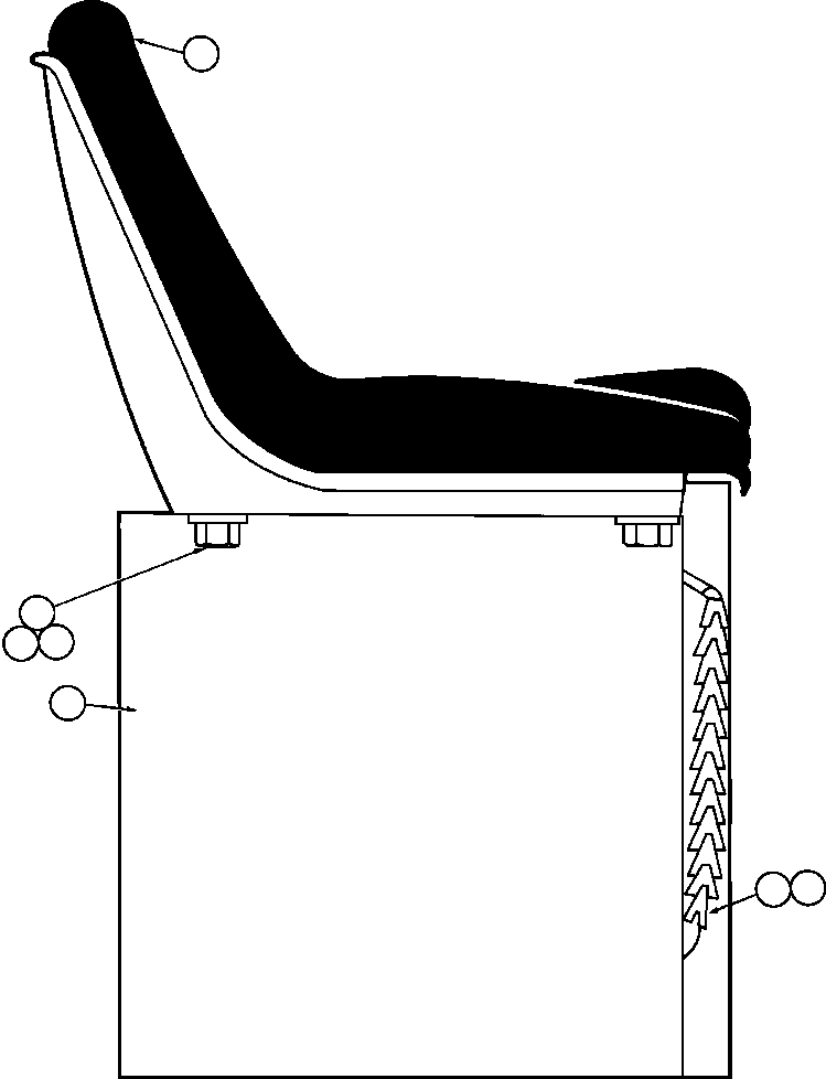 PEDESTAL, SEAT TZ1821 KOMATSU
