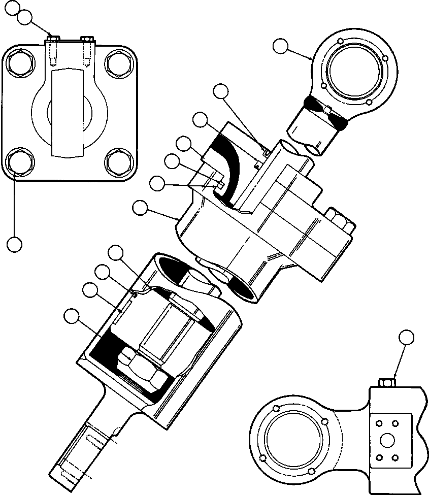 NOTE: (1) INCLUDED IN AK0076 SEAL REPAIR KIT. AK0076 KOMATSU