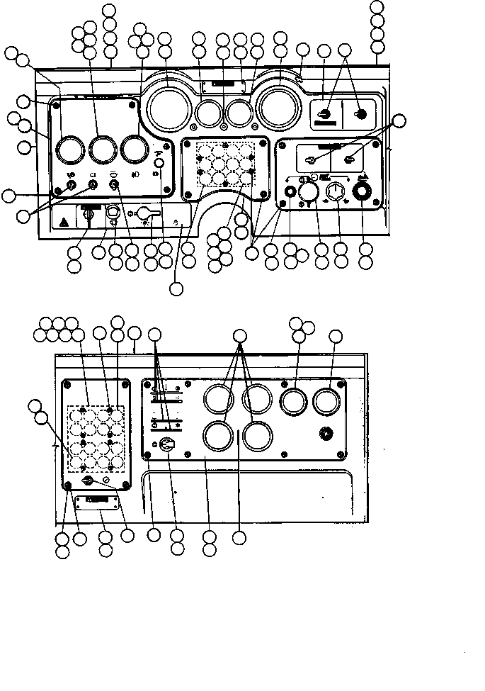 OVERLAY, LEXAN - WARNING LIGHTS WA4366 KOMATSU