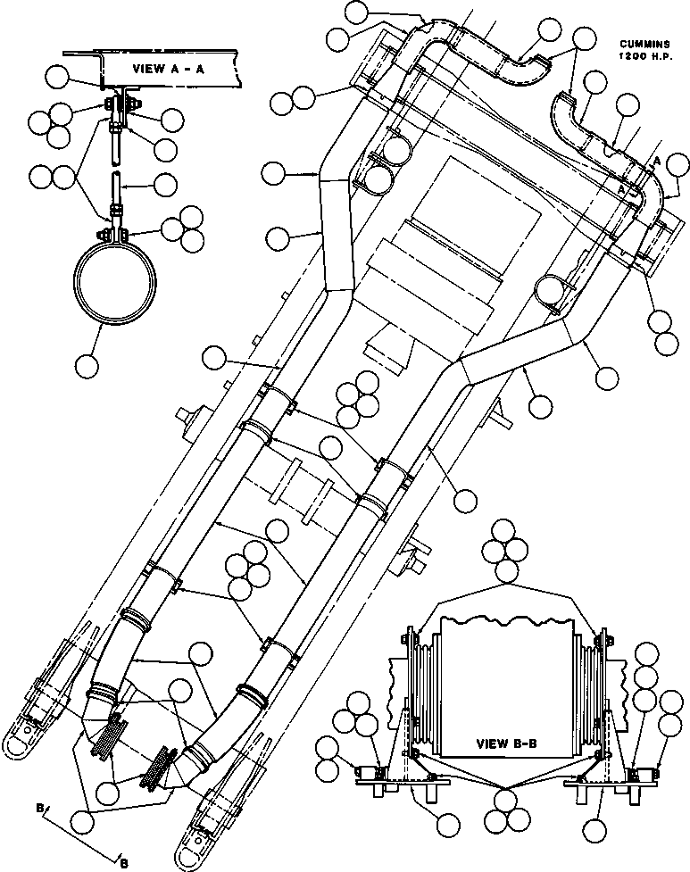 Выпускная труба EB5705 KOMATSU