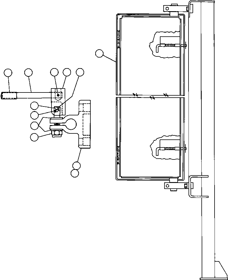 MIRROR ASSSEMBLY - L.H. AK4069 KOMATSU