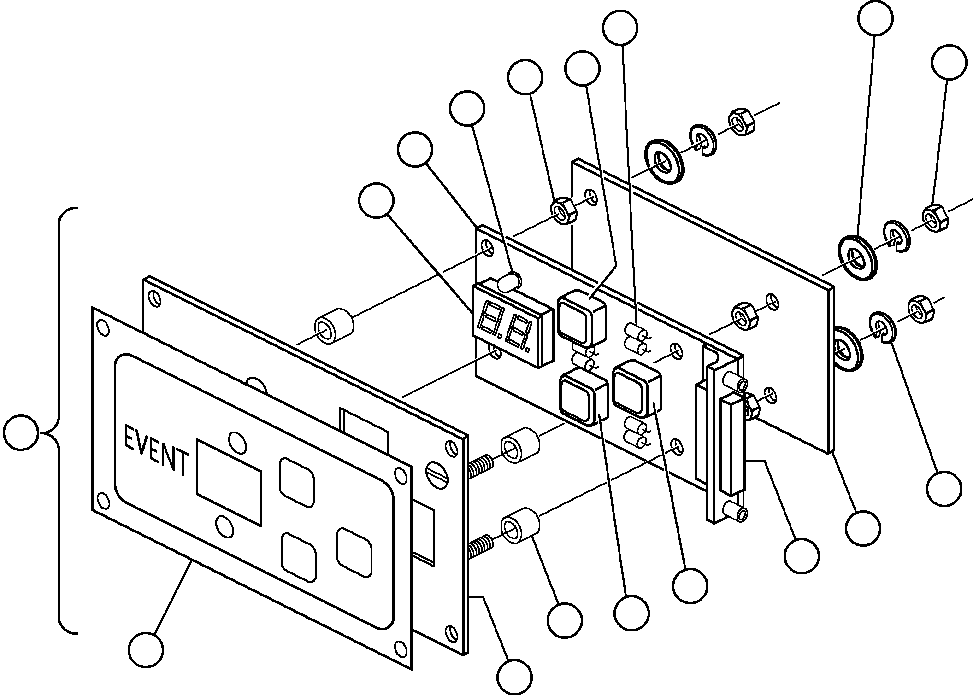 SWITCH ASSEMBLY - GREEN CAP BF4838 KOMATSU