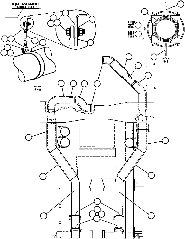 TUBE, EXHAUST - L.H. EB6205 KOMATSU