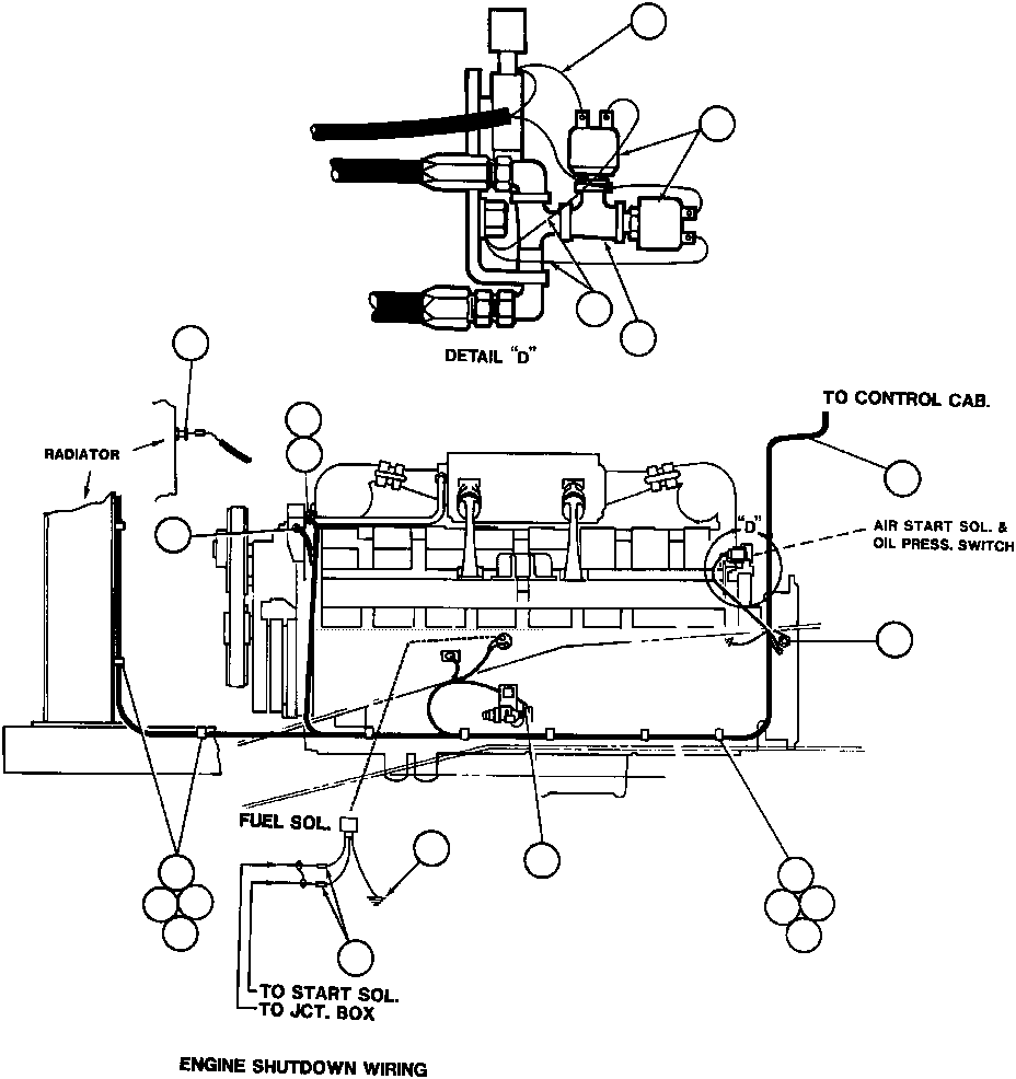 WIRE - FROM OIL PRESSURE SWITCH TO AIR TY0625 KOMATSU
