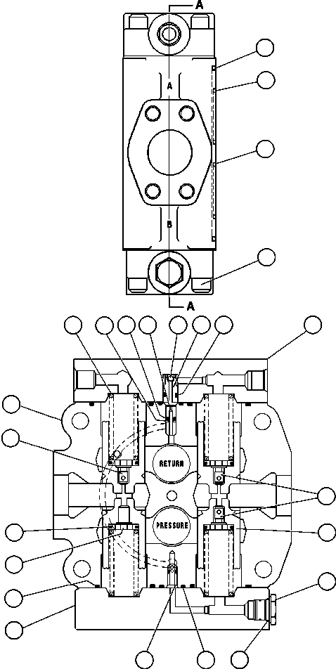 POPPET, RESTRICTION (3) VE3983 KOMATSU
