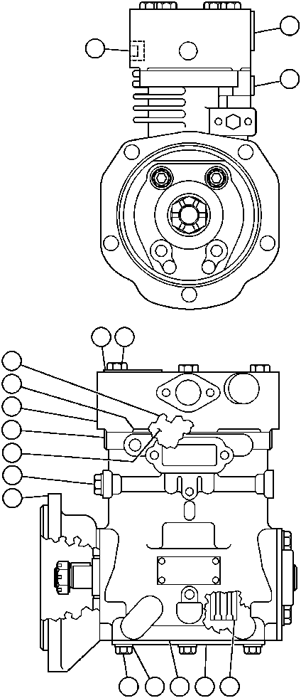Винт с головкой - 3/8" - 16NC X 3" C5742 KOMATSU