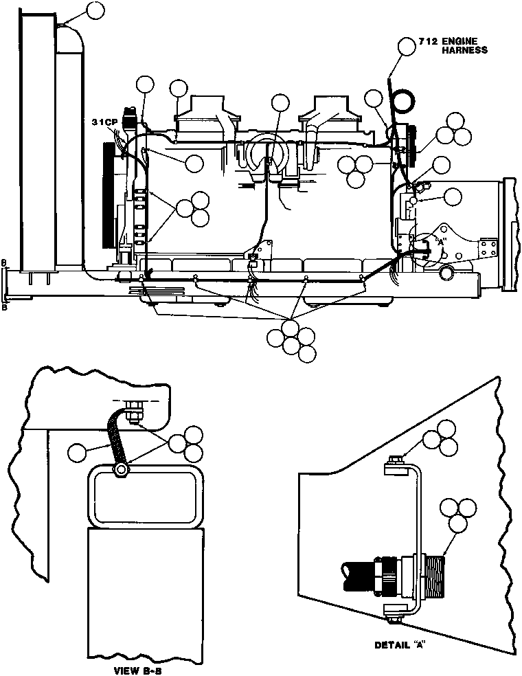 HARNESS, ENGINE EXTENTION G.M. YA2547 KOMATSU