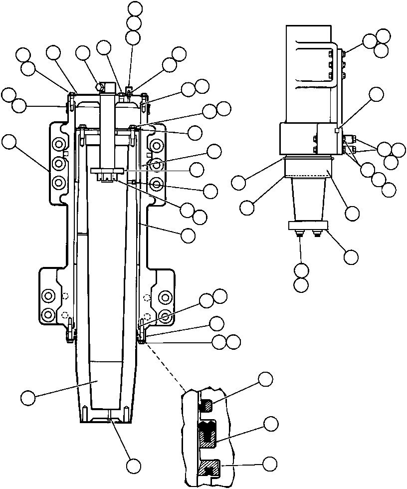 FRONT SUSPENSION ASSM - 13.00" TZ7654 KOMATSU