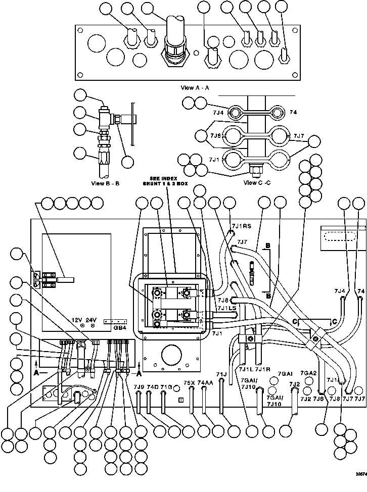 Кабель - 7GA1 (CONTROL CABINET FROM LEFT WHEEL MOTOR) CH1447 KOMATSU