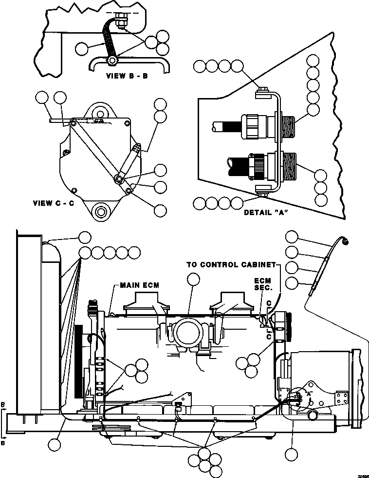 HARNESS, ENGINE EXTENTION G.M. YA2842 KOMATSU