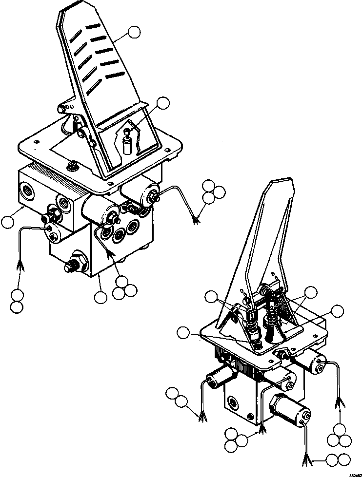 FOOT PEDAL MOUNTING KIT (1) TK0225 KOMATSU