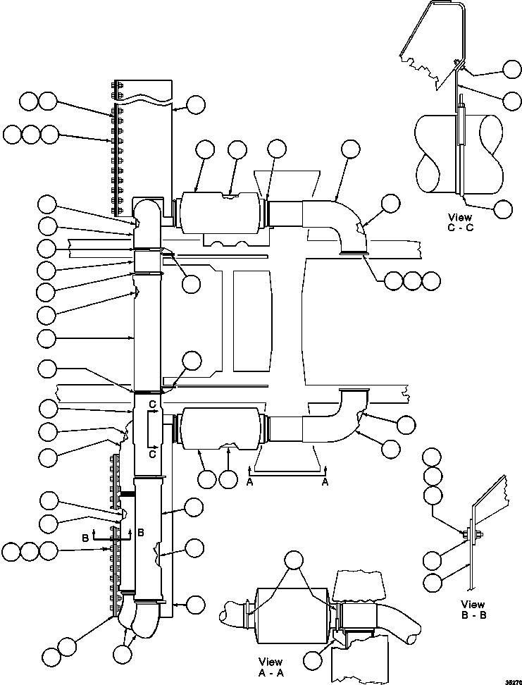 TUBE - R.H. EB2987 KOMATSU