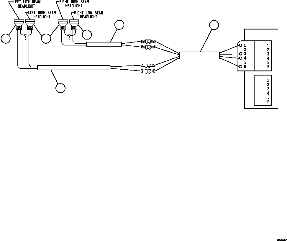 HEADLIGHT ASSEMBLY - HIGH BEAM 24V (SEE FIG. 25092) AK1828 KOMATSU
