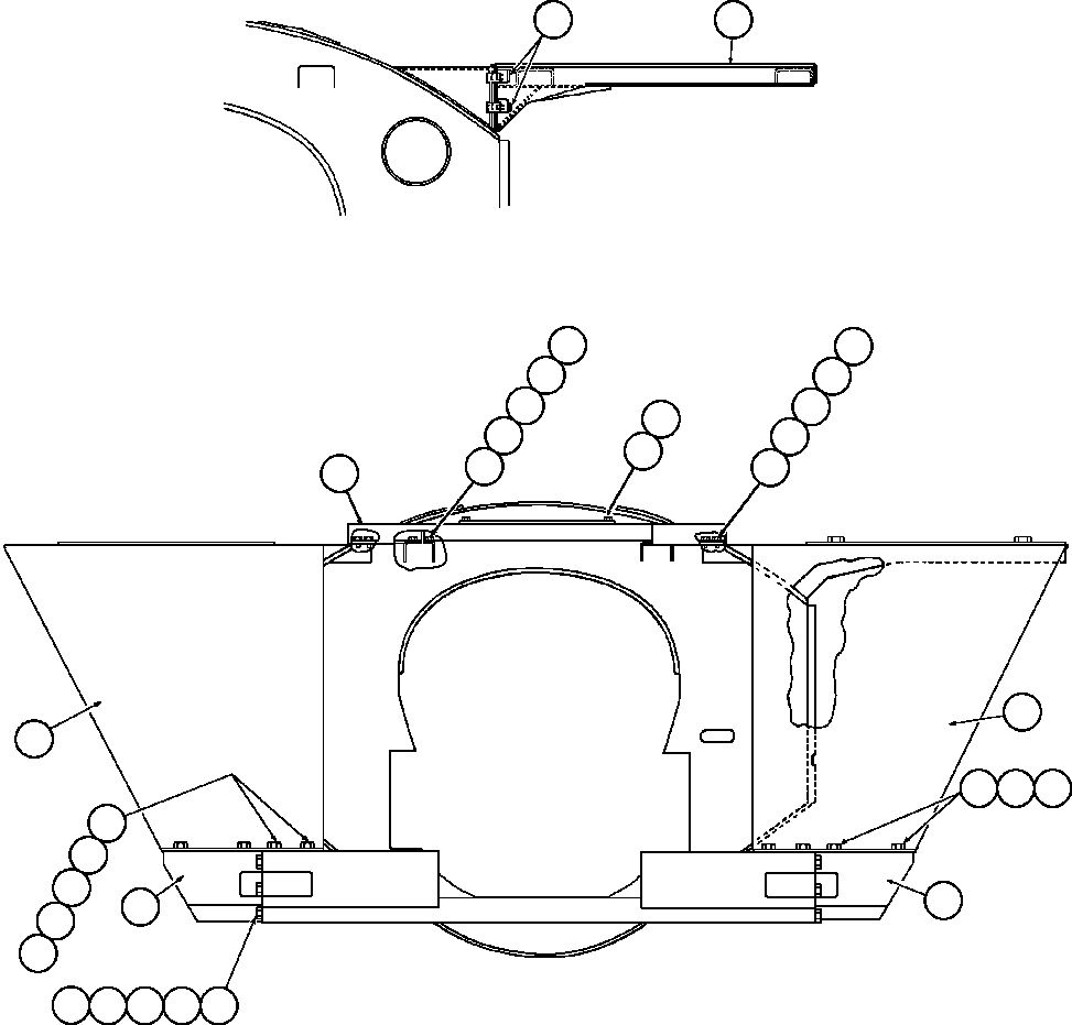 EXTENSION, BUMPER - R.H. (1) ED1367 KOMATSU