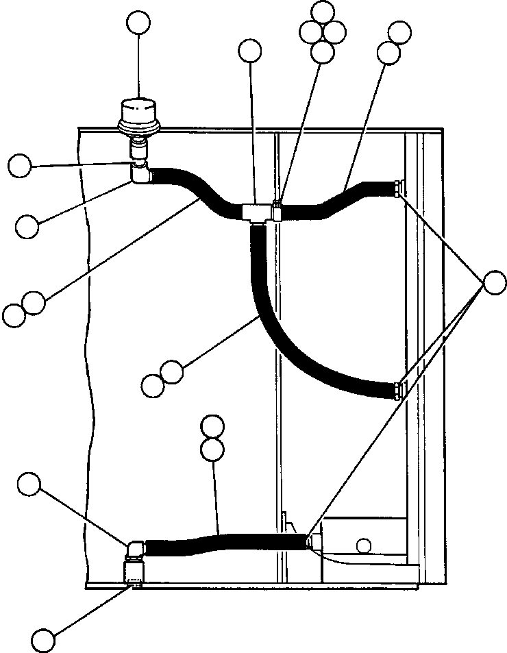STEM, HOSE (ONE END OF HOSE ONLY) PB0806 KOMATSU
