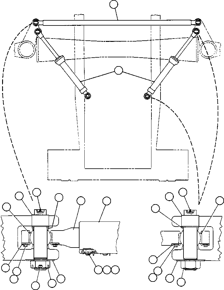 CYLINDER, STEERING (SEE INDEX) FB3123 KOMATSU