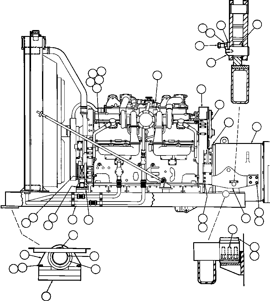 CRADLE - R.H. EB3747 KOMATSU