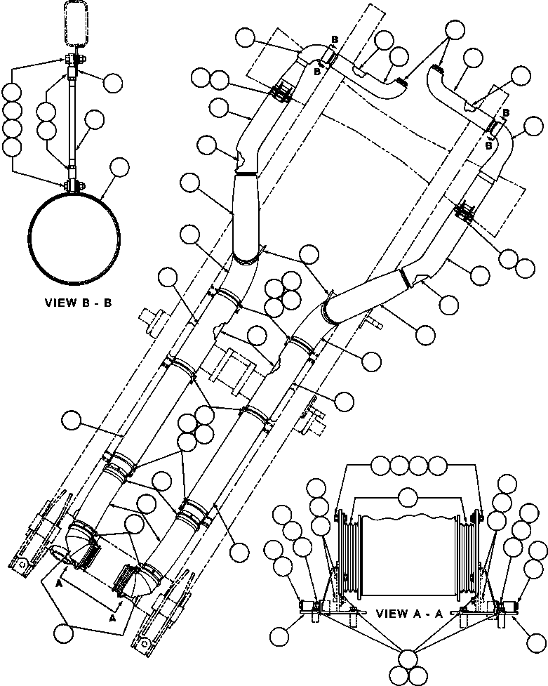 TUBE, EXHAUST - L.H. EB2338 KOMATSU