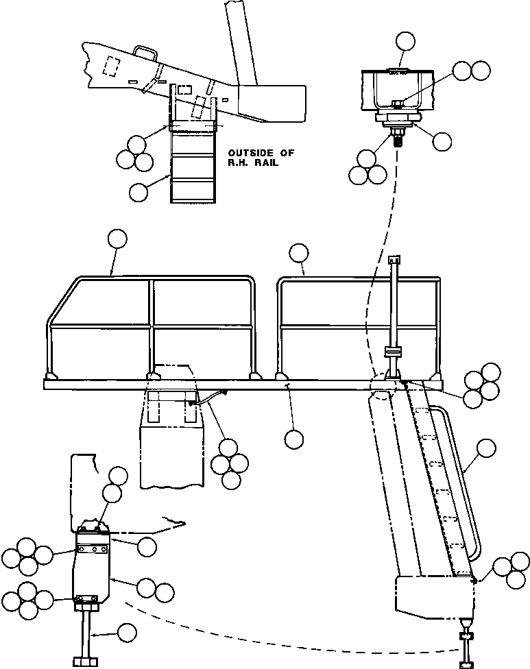HANDRAIL - RIGHT REAR DECK EB8123 KOMATSU