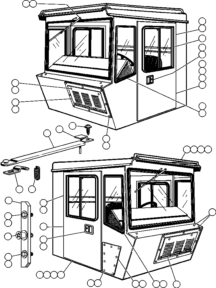 Дверь в сборе - L.H. (SEE FIG 35396) BF0530 KOMATSU