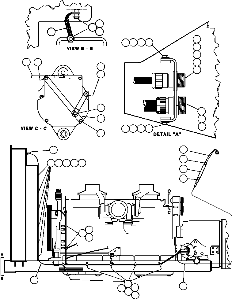 HARNESS, ENGINE EXTENTION G.M. YA2853 KOMATSU