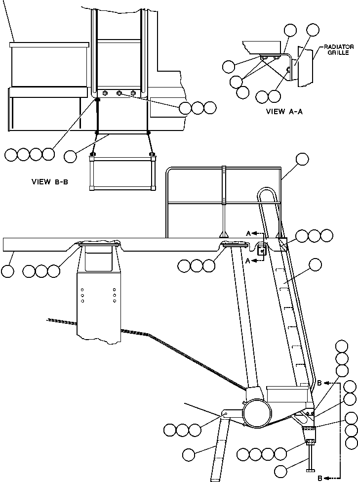 HANDRAIL, FRONT R.H. EG6833 KOMATSU