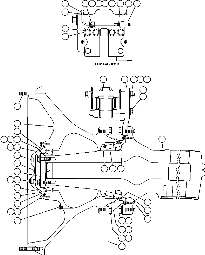 NOTE: (1) INCLUDED IN AK3733 SPINDLE MAINT. KIT. AK3733 KOMATSU