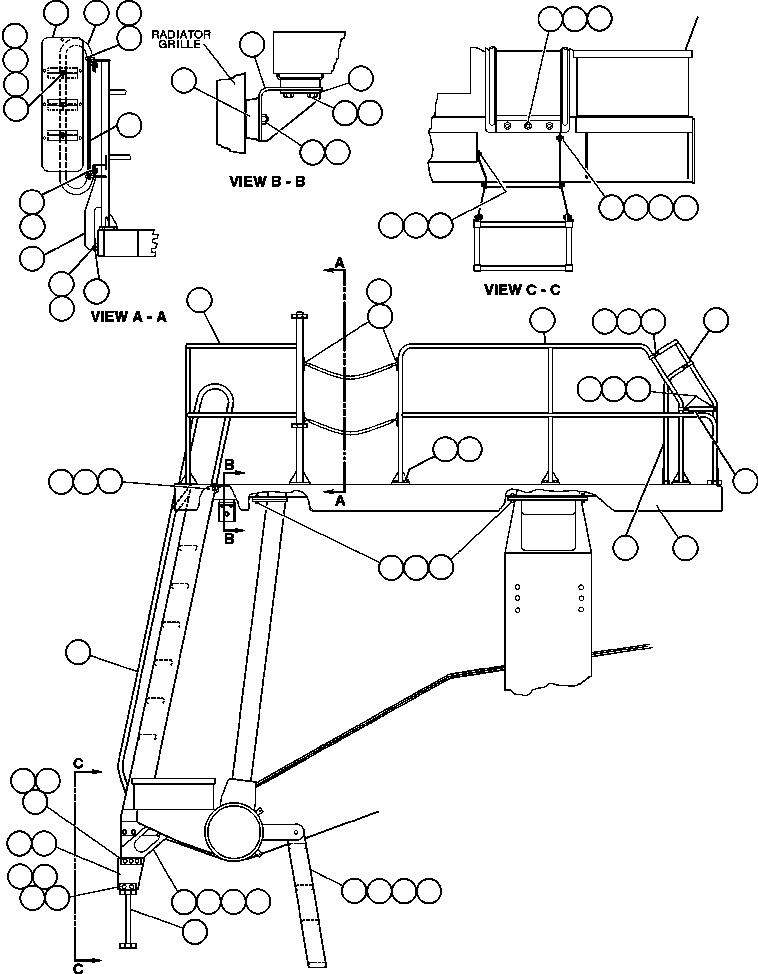 HANDRAIL, L.H. FRONT EH0462 KOMATSU