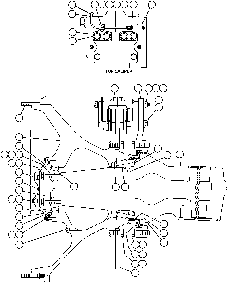 NOTE: (1) INCLUDED IN AK4176 SPINDLE MAINTENANCE KIT. AK4176 KOMATSU