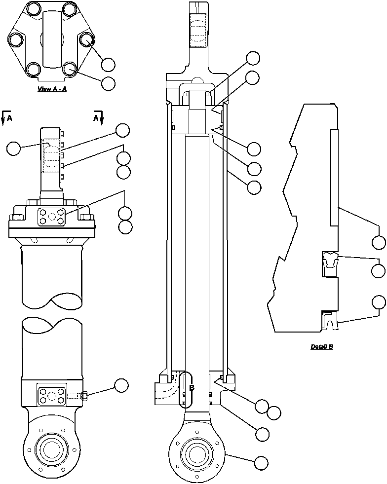 STEERING CYLINDER ASSEMBLY EG5001 KOMATSU