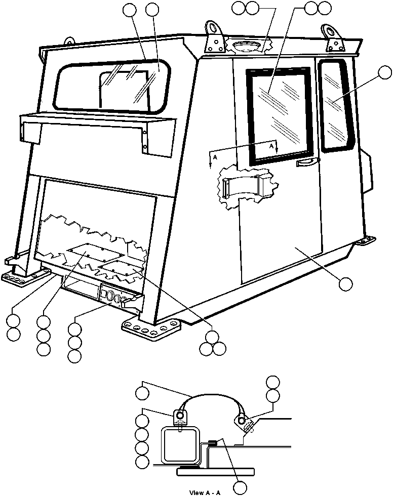 DECAL, PRESSURE & CIRCULATION (1) WB2419 KOMATSU