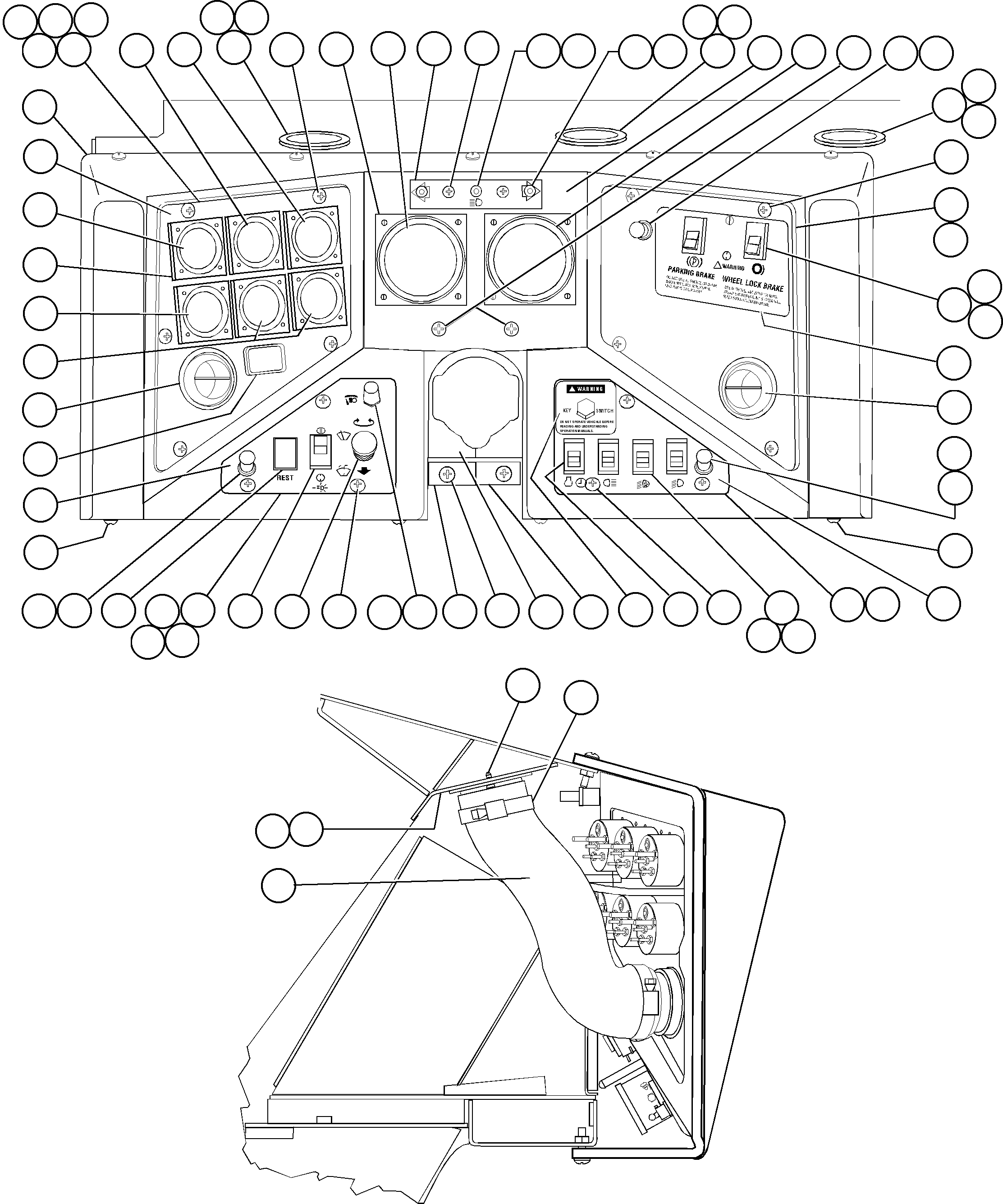 LEXAN OVERLAY, SWITCH MODULE SM5326 KOMATSU
