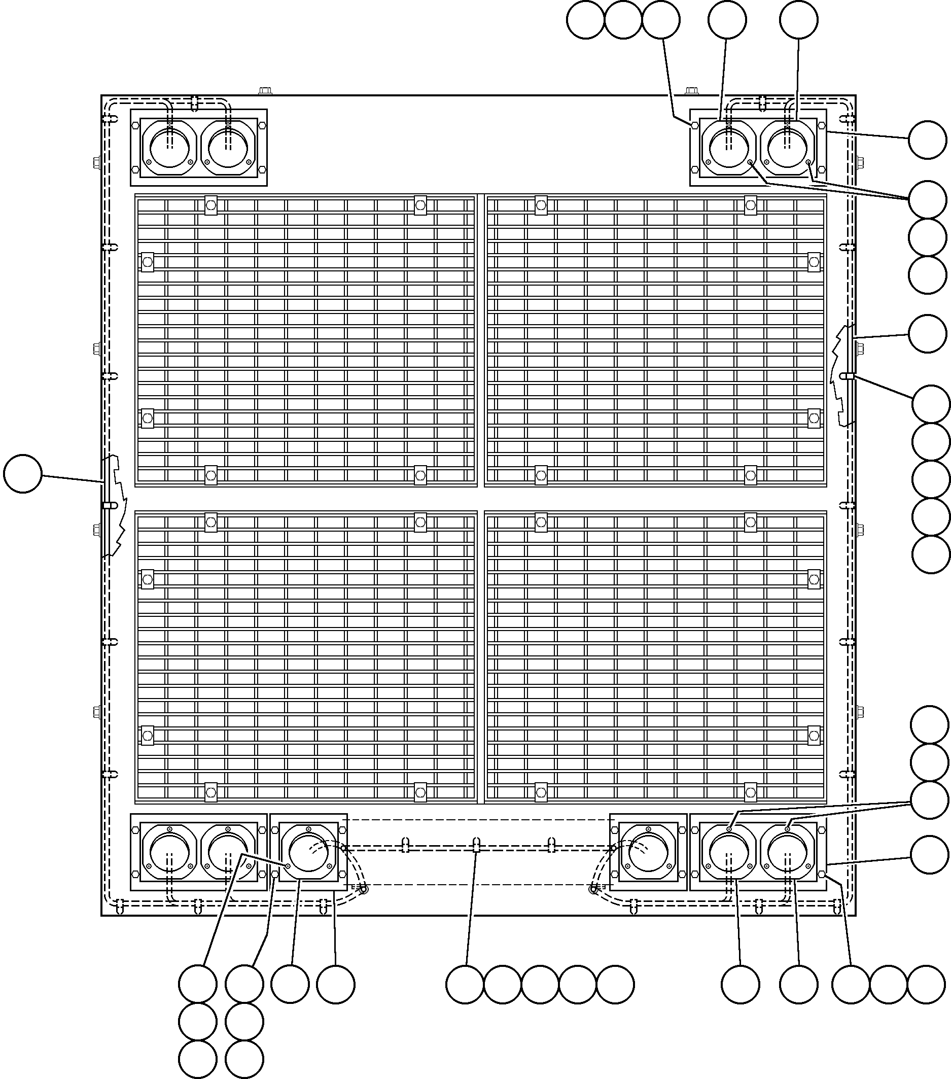 COVER (LOWER CENTER OF GRILLE) EH3083 KOMATSU
