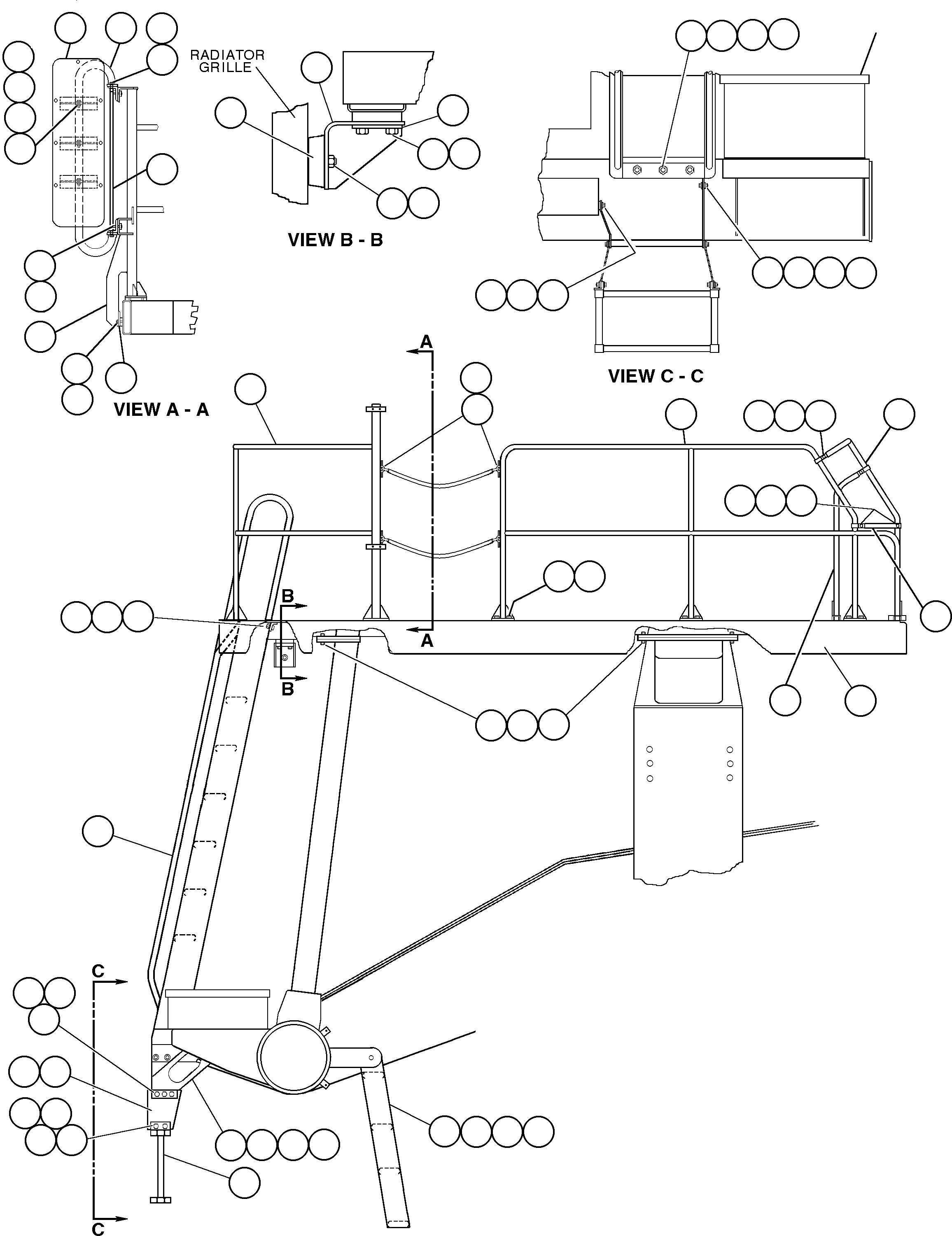 HANDRAIL, FRONT L.H. EH3097 KOMATSU