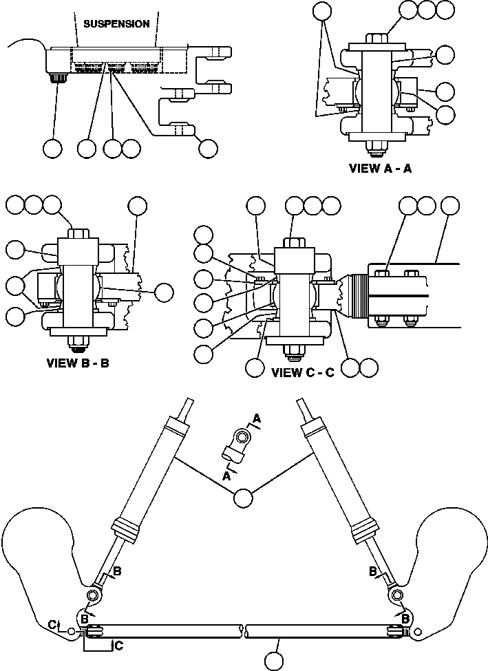 BEARING, SPHERICAL (1)/(2) PC0830 KOMATSU