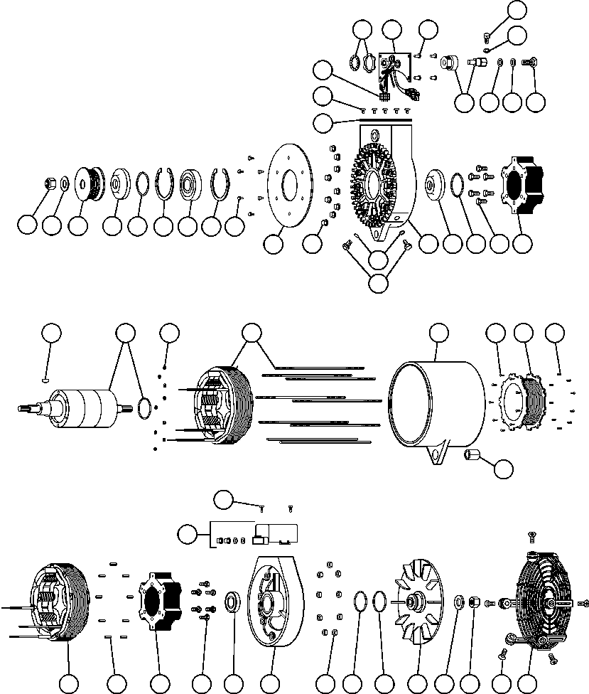 NOTE: (1) NOT SERVICED SEPARATELY. INCLUDED IN BF4960 KOMATSU