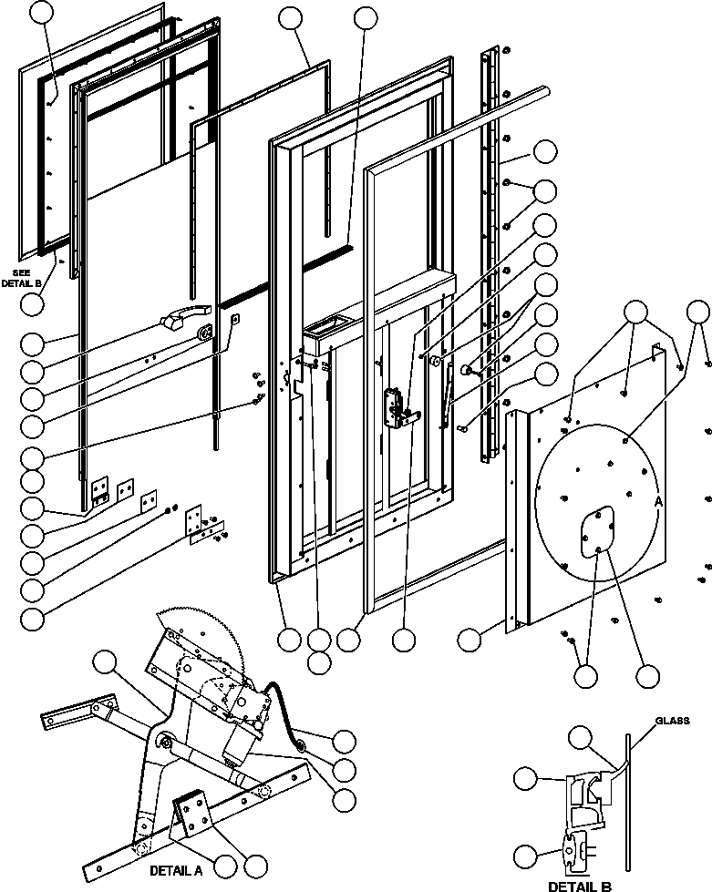 FRAME, DOOR - L.H. SM6028 KOMATSU