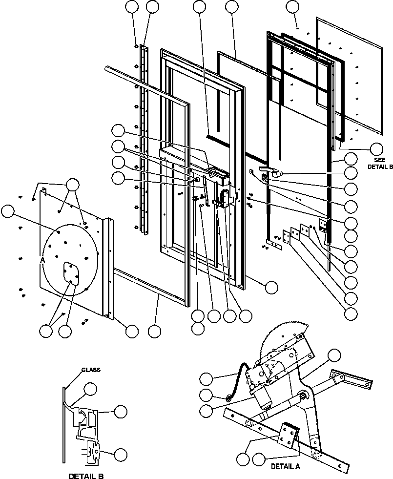 FRAME, DOOR - R.H. SM6029 KOMATSU