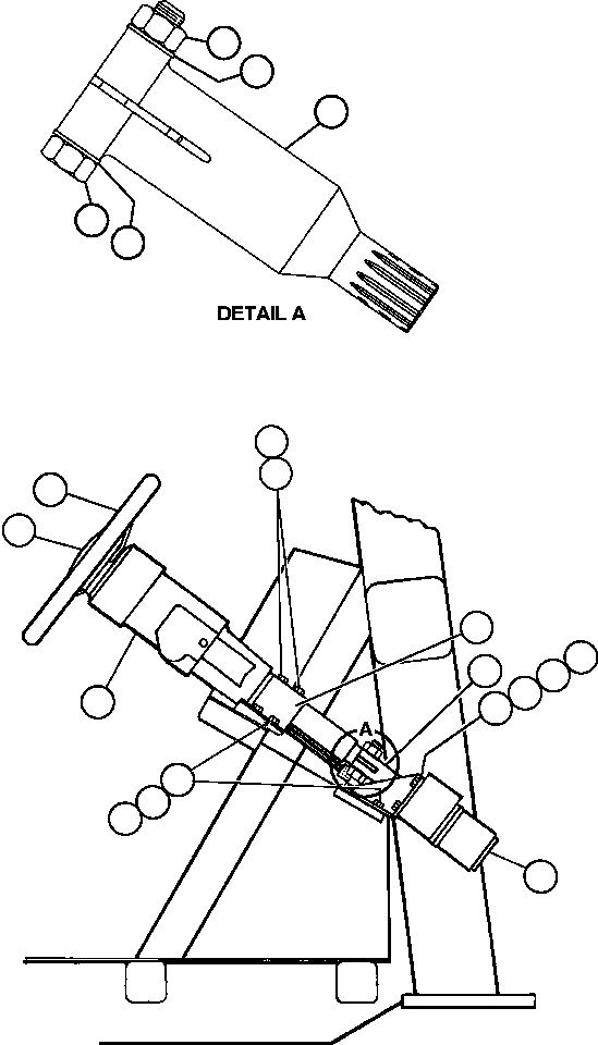 SHAFT, STEERING (STUB) EJ9875 KOMATSU