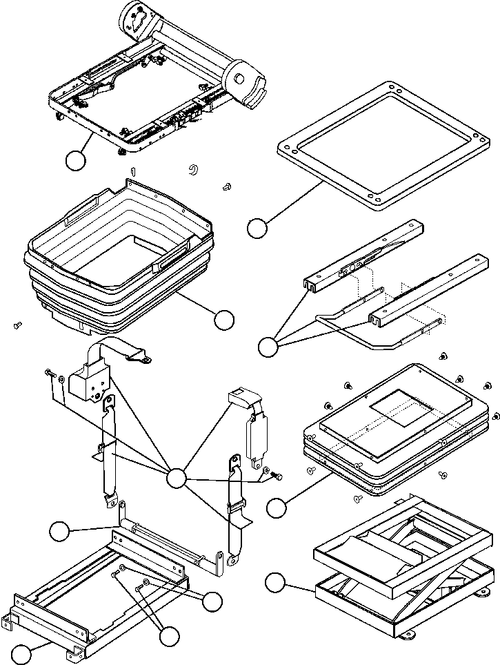 SEAT SUSPENSION ASSEMBLY XA2238 KOMATSU