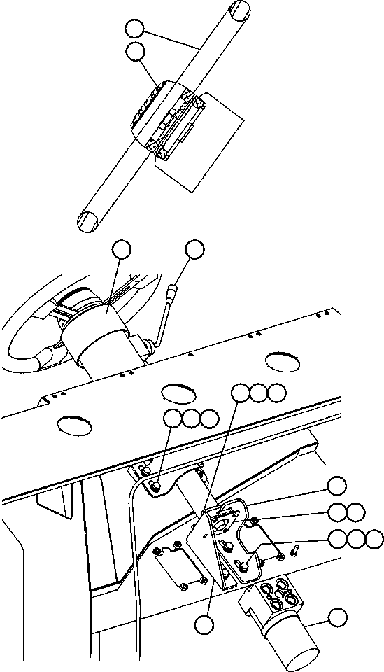 STEERING COLUMN ASSEMBLY EJ9890 KOMATSU