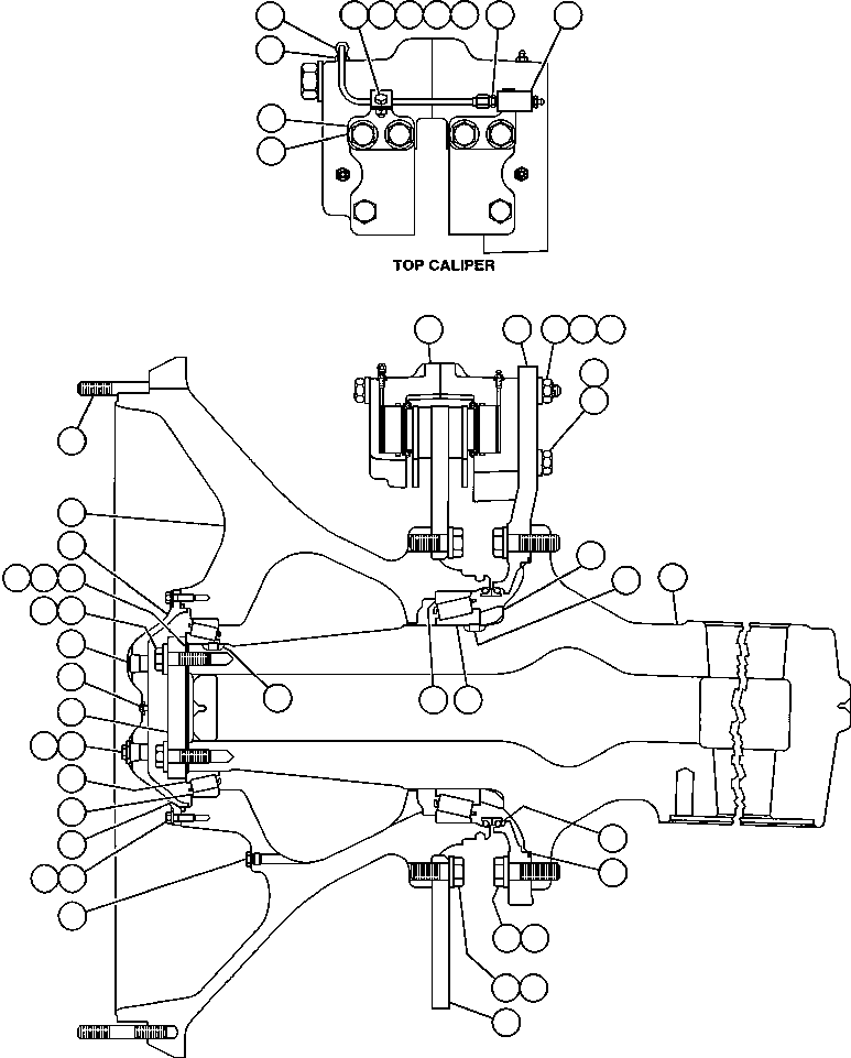 SPINDLE HUB & BRAKE ASSEMBLY EJ9964 KOMATSU