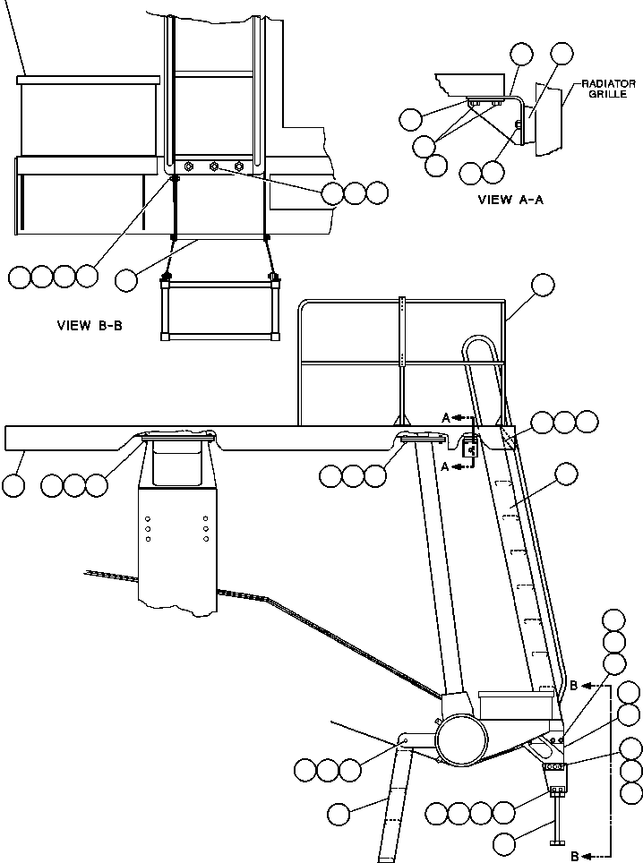 HANDRAIL, FRONT R.H. EF9653 KOMATSU